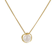 Pretty As A Peach Freshwater Pearl Necklace - Silver or Gold