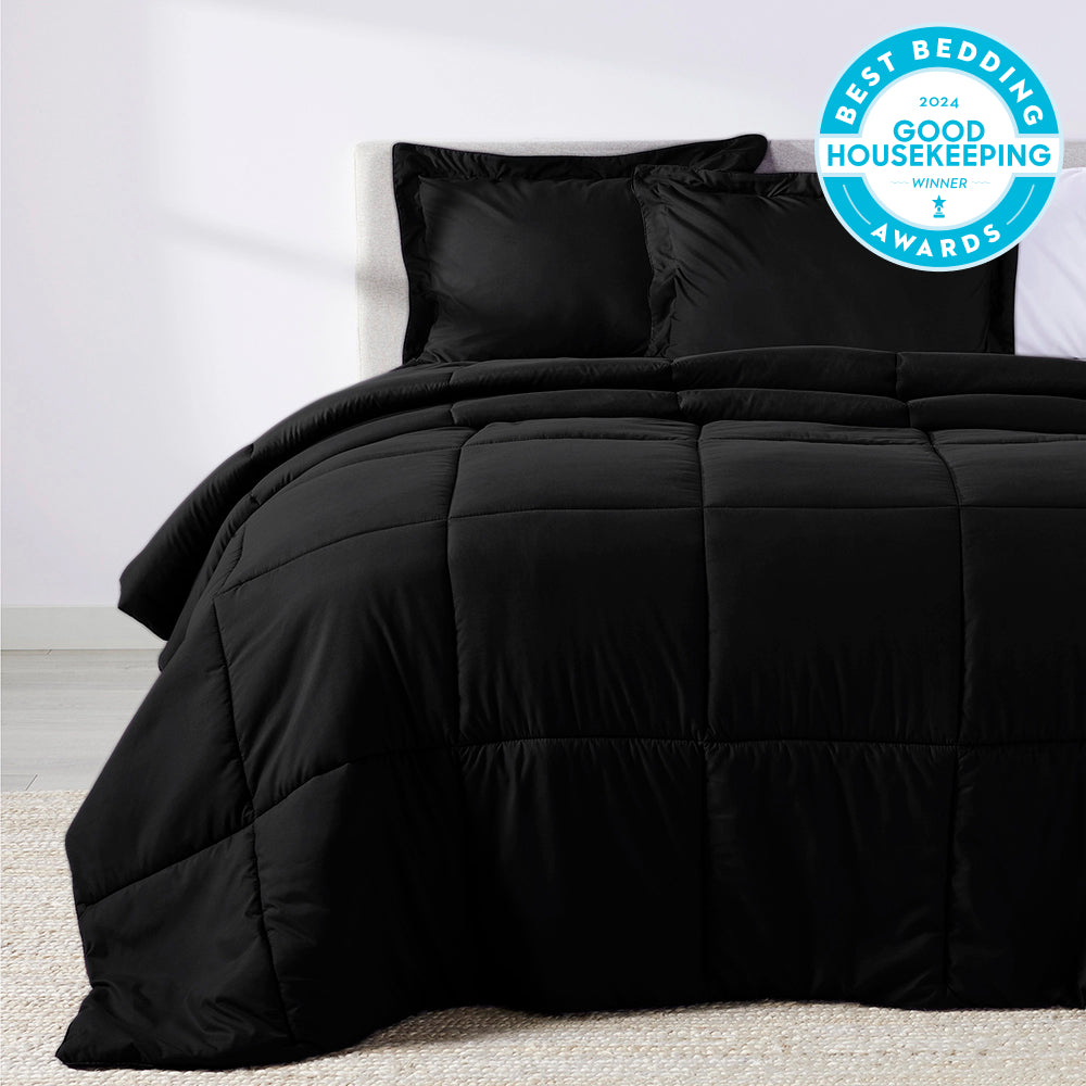Midnight Black Oversized Comforter Set